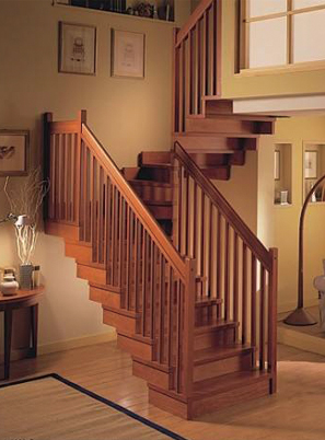 烟台实木楼梯安装,烟台成品实木楼梯,烟台钢木楼梯安装