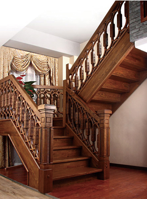 烟台中式家用实木楼梯